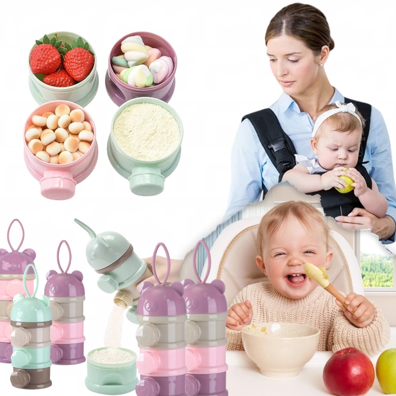 Food Snacks For Toddlers - Scatola per latte in polvere colorata