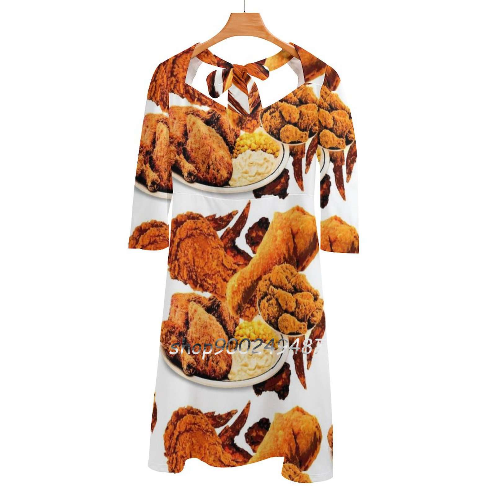 Yummy Food Snacks - Pollo fritto dolce abito elegante donna