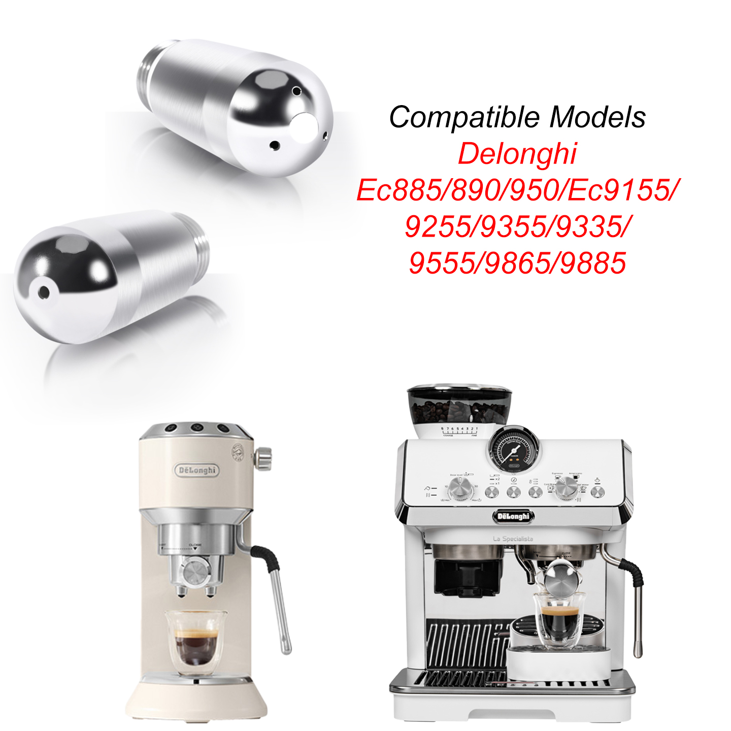Delonghi Espresso Magnifica - Ugello vapore caffè per Delonghi EC885/890/9155/9255/9355/9665/9865